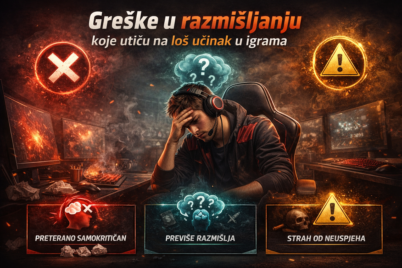 Greške u razmišljanju koje utiču na loš učinak u igrama, za Valorant, CS i LoL