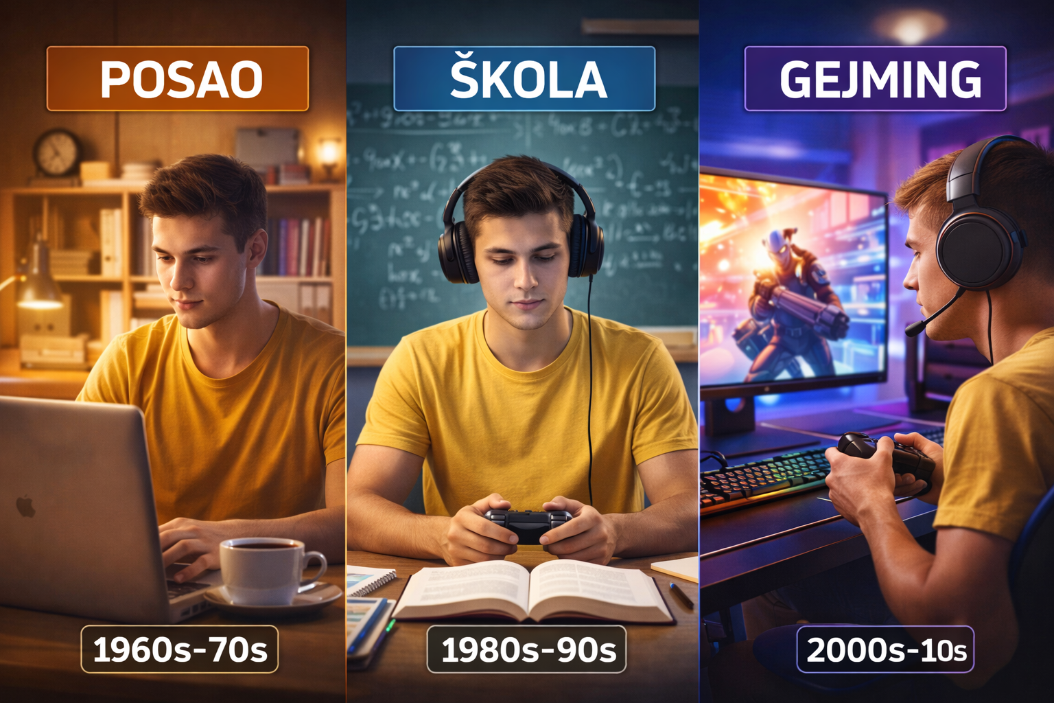 Kako uskladiti posao, školu i gejming